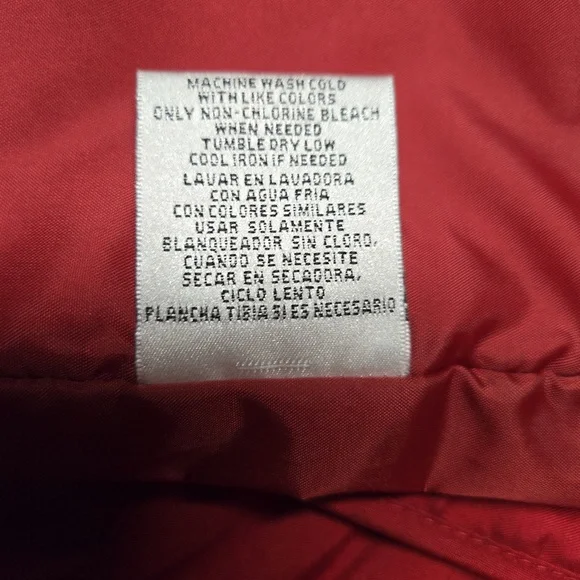 Quilted,red, size large, marvin richards, car coat, fingertip length. - Picture 7 of 7